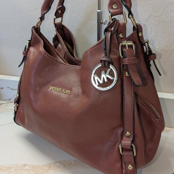 Michael Kors Brown Leather Shoulder Bag - Picture 1 of 9